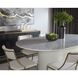 Paloma 84 X 47.25 inch White Marble Dining Table